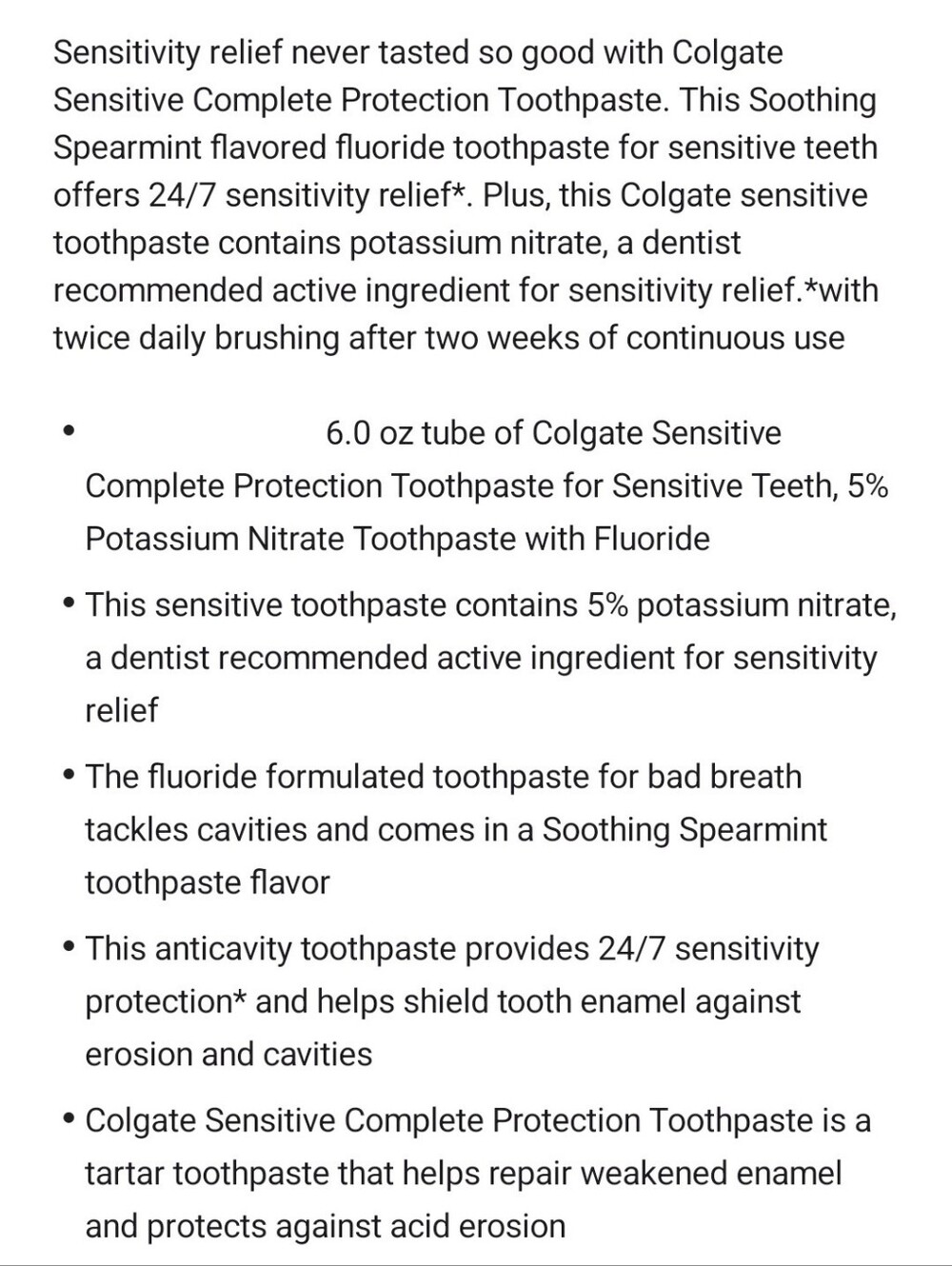 🔮3/$15 Colgate Sensitive Complete Protection Toothpaste Mint Clean - Picture 6 of 7